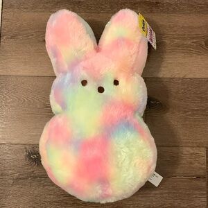 NEW Peeps Plush Bunny Rainbow Tie Dye. Large Plush. 16”